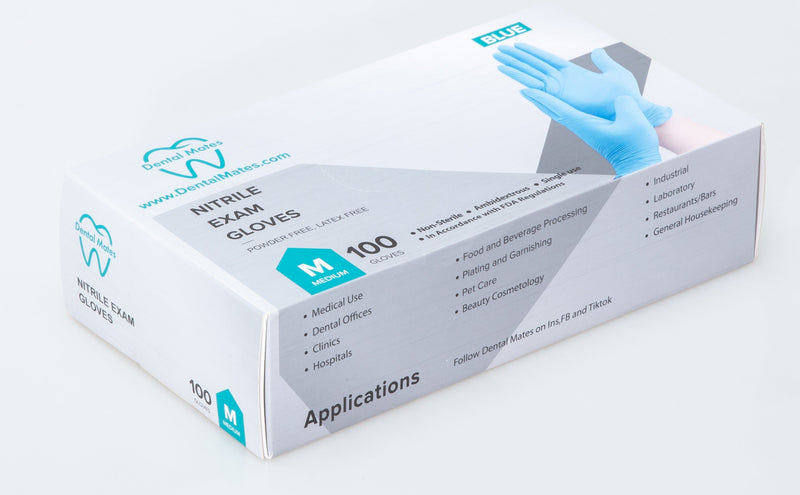 4mil Disposable Nitrile Gloves 10 boxes/1,000pcs per Case